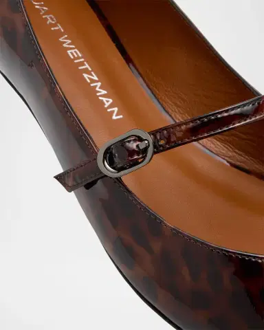 Stuart Weitzman Emilia Tortoise Patent Leather Mary Jane Ballerina Flats | Thumbnail 4 Stuart Weitzman Emilia Tortoise Patent Leather Mary Jane Ballerina Flats | Thumbnail 4