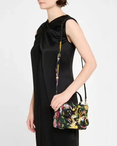 Dolce & Gabbana Flower Brocade Embellished Box Top-Handle Bag | Thumbnail 2 Dolce & Gabbana Flower Brocade Embellished Box Top-Handle Bag | Thumbnail 2