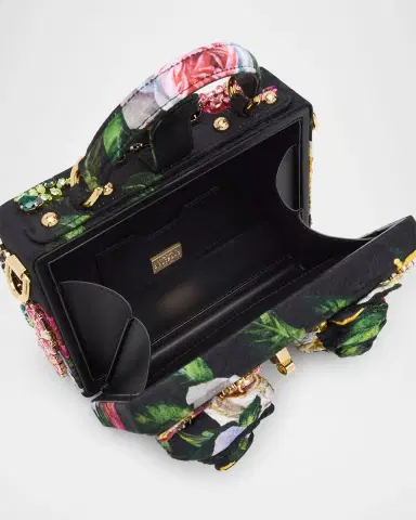 Dolce & Gabbana Flower Brocade Embellished Box Top-Handle Bag | Thumbnail 4 Dolce & Gabbana Flower Brocade Embellished Box Top-Handle Bag | Thumbnail 4