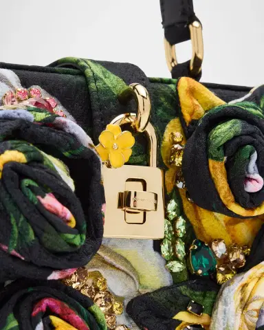 Dolce & Gabbana Flower Brocade Embellished Box Top-Handle Bag | Thumbnail 6 Dolce & Gabbana Flower Brocade Embellished Box Top-Handle Bag | Thumbnail 6