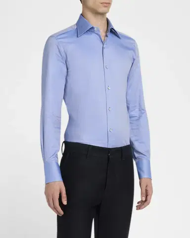 Tom Ford Men's Cotton Oxford Slim Fit Dress Shirt | Thumbnail 4 Tom Ford Men's Cotton Oxford Slim Fit Dress Shirt | Thumbnail 4