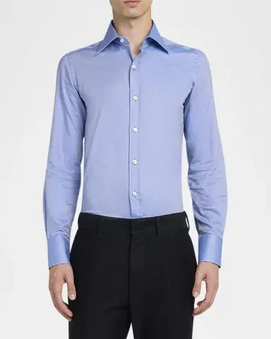 Tom Ford Men's Cotton Oxford Slim Fit Dress Shirt | Thumbnail 5 Tom Ford Men's Cotton Oxford Slim Fit Dress Shirt | Thumbnail 5