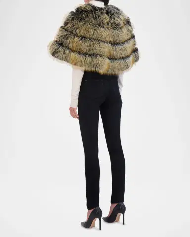 Theia Fox-Like Faux Fur Cape | Thumbnail 3 Theia Fox-Like Faux Fur Cape | Thumbnail 3