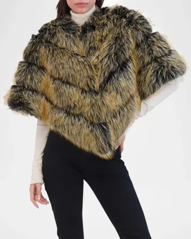 Theia Fox-Like Faux Fur Cape | Thumbnail 4 Theia Fox-Like Faux Fur Cape | Thumbnail 4