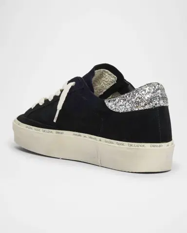 Golden Goose Hi Star Suede Glitter Low-Top Sneakers | Thumbnail 4 Golden Goose Hi Star Suede Glitter Low-Top Sneakers | Thumbnail 4