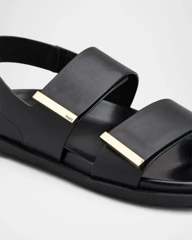 Tod's Gomma Leather Dual-Strap Comfort Sandals | Thumbnail 3 Tod's Gomma Leather Dual-Strap Comfort Sandals | Thumbnail 3