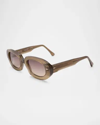 AHLEM Lombards Acetate & Nylon Oval Sunglasses | Thumbnail 2 AHLEM Lombards Acetate & Nylon Oval Sunglasses | Thumbnail 2