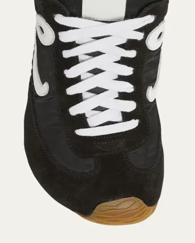Loewe Flow Runner Suede and Leather Sneakers | Thumbnail 4 Loewe Flow Runner Suede and Leather Sneakers | Thumbnail 4