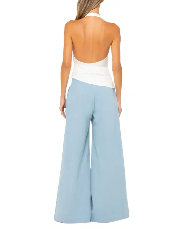 Oslo Chambray Wide-Leg Pants Oslo Chambray Wide-Leg Pants