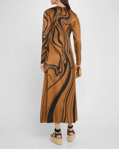 La DoubleJ Clingy Long-Sleeve Maxi Swing Dress | Thumbnail 3 La DoubleJ Clingy Long-Sleeve Maxi Swing Dress | Thumbnail 3