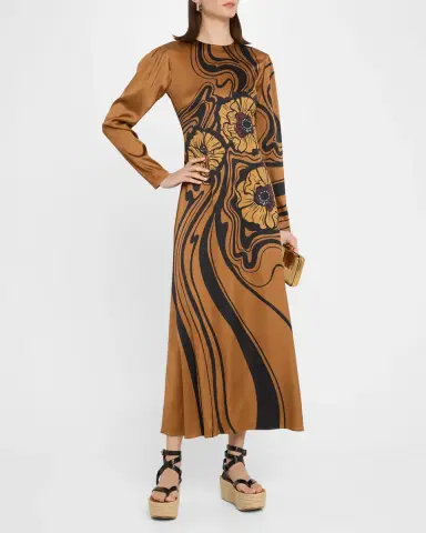 La DoubleJ Clingy Long-Sleeve Maxi Swing Dress | Thumbnail 4 La DoubleJ Clingy Long-Sleeve Maxi Swing Dress | Thumbnail 4