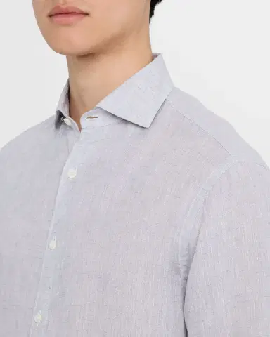 Canali Men's Linen Sport Shirt | Thumbnail 5 Canali Men's Linen Sport Shirt | Thumbnail 5