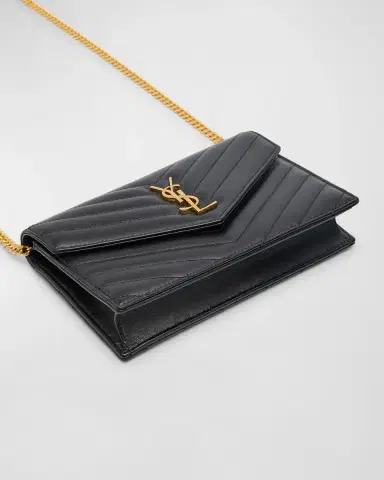Saint Laurent Cassandre Small YSL Wallet on Chain in Quilted Leather | Thumbnail 8 Saint Laurent Cassandre Small YSL Wallet on Chain in Quilted Leather | Thumbnail 8