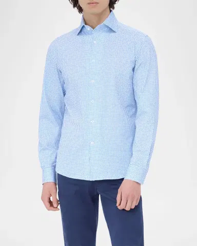 Bugatchi Men's Devon OoohCotton Sport Shirt | Thumbnail 4 Bugatchi Men's Devon OoohCotton Sport Shirt | Thumbnail 4