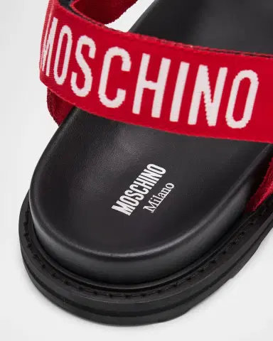 Moschino Men's Leather and Suede Sandals | Thumbnail 4 Moschino Men's Leather and Suede Sandals | Thumbnail 4