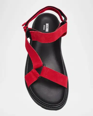 Moschino Men's Leather and Suede Sandals | Thumbnail 5 Moschino Men's Leather and Suede Sandals | Thumbnail 5
