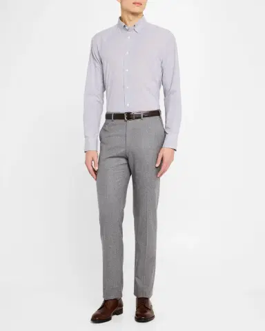 Brioni Men's Cotton Micro-Check Sport Shirt | Thumbnail 2 Brioni Men's Cotton Micro-Check Sport Shirt | Thumbnail 2