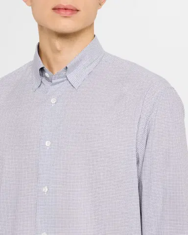Brioni Men's Cotton Micro-Check Sport Shirt | Thumbnail 5 Brioni Men's Cotton Micro-Check Sport Shirt | Thumbnail 5