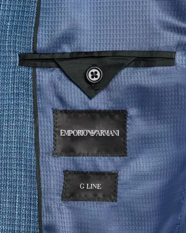 Emporio Armani Men's Bamboo Textured Grid Sport Coat | Thumbnail 6 Emporio Armani Men's Bamboo Textured Grid Sport Coat | Thumbnail 6