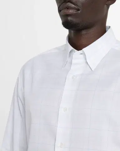 Brioni Men 's Cotton and Linen Plaid Sport Shirt | Thumbnail 5 Brioni Men 's Cotton and Linen Plaid Sport Shirt | Thumbnail 5