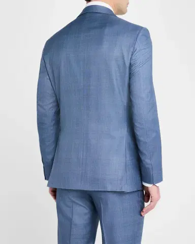 Canali Men 's Wool-Silk Windowpane Suit | Thumbnail 5 Canali Men 's Wool-Silk Windowpane Suit | Thumbnail 5