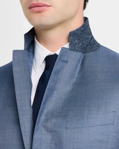 Canali Men 's Wool-Silk Windowpane Suit | Thumbnail 8 Canali Men 's Wool-Silk Windowpane Suit | Thumbnail 8