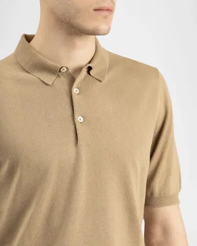 Boglioli Men's Garment-Washed Cotton Polo Shirt | Thumbnail 5 Boglioli Men's Garment-Washed Cotton Polo Shirt | Thumbnail 5