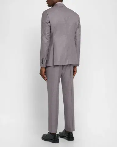 Emporio Armani Men's Silky Wool Sharkskin Suit | Thumbnail 3 Emporio Armani Men's Silky Wool Sharkskin Suit | Thumbnail 3