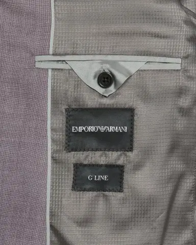 Emporio Armani Men's Silky Wool Sharkskin Suit | Thumbnail 7 Emporio Armani Men's Silky Wool Sharkskin Suit | Thumbnail 7