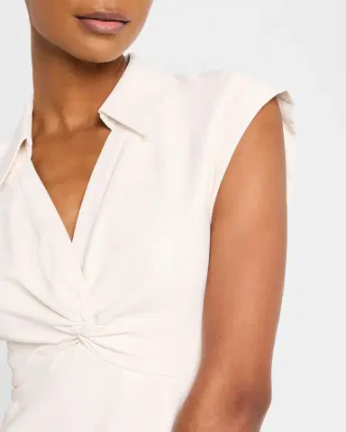 ALICE + OLIVIA Mila Vegan Leather Twist-Front Mini Dress | Thumbnail 5 ALICE + OLIVIA Mila Vegan Leather Twist-Front Mini Dress | Thumbnail 5