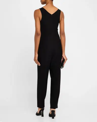 Emporio Armani Sleeveless V-Neck Jumpsuit | Thumbnail 3 Emporio Armani Sleeveless V-Neck Jumpsuit | Thumbnail 3