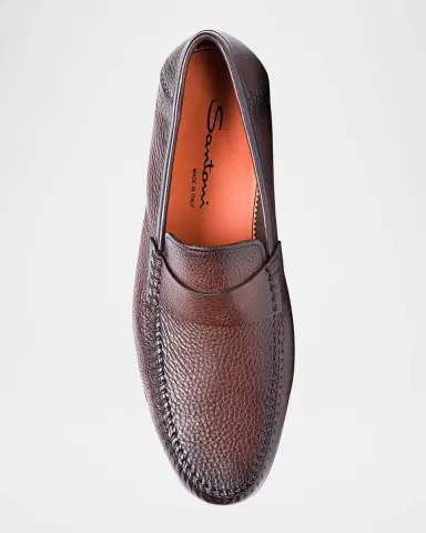 Santoni Men's Paine Soft Leather Loafers | Thumbnail 3 Santoni Men's Paine Soft Leather Loafers | Thumbnail 3