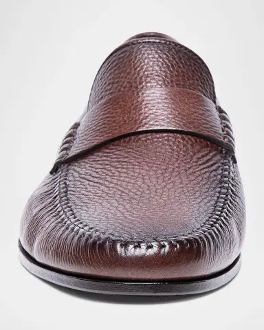 Santoni Men's Paine Soft Leather Loafers | Thumbnail 4 Santoni Men's Paine Soft Leather Loafers | Thumbnail 4