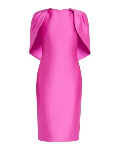 Badgley Mischka Collection Mikado Cape Sheath Dress | Thumbnail 1 Badgley Mischka Collection Mikado Cape Sheath Dress | Thumbnail 1