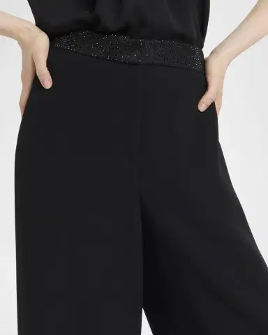 Giorgio Armani Strass Waistband Straight-Leg Silk Trousers | Thumbnail 5 Giorgio Armani Strass Waistband Straight-Leg Silk Trousers | Thumbnail 5