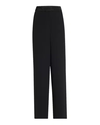 Giorgio Armani Strass Waistband Straight-Leg Silk Trousers | Thumbnail 1 Giorgio Armani Strass Waistband Straight-Leg Silk Trousers | Thumbnail 1