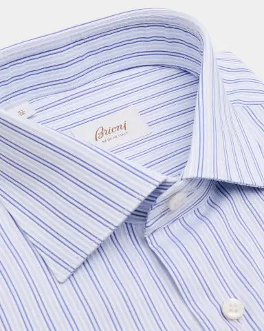 Brioni Men 's Cotton Multi-Stripe Dress Shirt | Thumbnail 2 Brioni Men 's Cotton Multi-Stripe Dress Shirt | Thumbnail 2