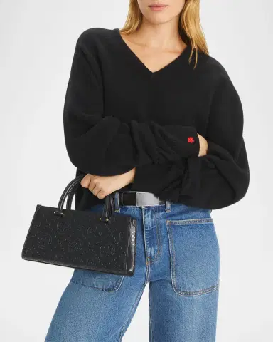 Tory Burch Small T Monogram Embossed East-West Top Handle Bag | Thumbnail 2 Tory Burch Small T Monogram Embossed East-West Top Handle Bag | Thumbnail 2