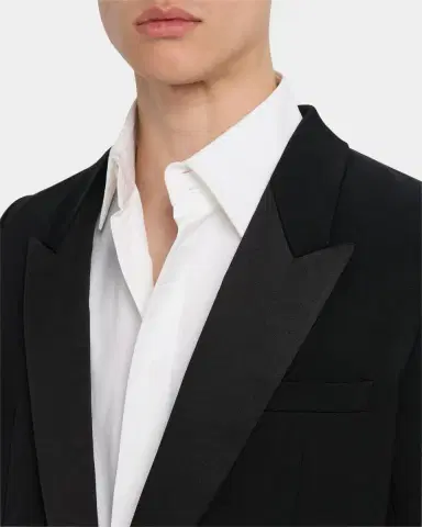 Saint Laurent Men's Peak-Lapel Tuxedo Jacket | Thumbnail 5 Saint Laurent Men's Peak-Lapel Tuxedo Jacket | Thumbnail 5