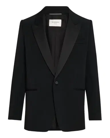 Saint Laurent Men's Peak-Lapel Tuxedo Jacket | Thumbnail 1 Saint Laurent Men's Peak-Lapel Tuxedo Jacket | Thumbnail 1