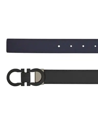 Ferragamo Men's Gancini-Buckle Double Adjustable Leather Belt | Thumbnail 1 Ferragamo Men's Gancini-Buckle Double Adjustable Leather Belt | Thumbnail 1
