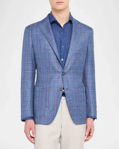 Canali Men's Check Single-Breasted Sport Coat | Thumbnail 3 Canali Men's Check Single-Breasted Sport Coat | Thumbnail 3