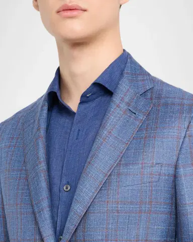 Canali Men's Check Single-Breasted Sport Coat | Thumbnail 5 Canali Men's Check Single-Breasted Sport Coat | Thumbnail 5