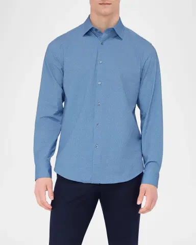 Bugatchi Men 's James OoohCotton Sport Shirt | Thumbnail 4 Bugatchi Men 's James OoohCotton Sport Shirt | Thumbnail 4