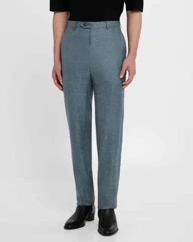 Brioni Men's Tigullio Flat-Front Twill Trousers | Thumbnail 3 Brioni Men's Tigullio Flat-Front Twill Trousers | Thumbnail 3