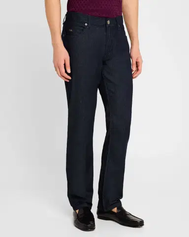 Emporio Armani Men's Dark-Wash Denim Five-Pocket Pants | Thumbnail 4 Emporio Armani Men's Dark-Wash Denim Five-Pocket Pants | Thumbnail 4