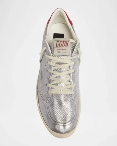 Golden Goose Men's Ball Star Metallic Low-Top Sneakers | Thumbnail 6 Golden Goose Men's Ball Star Metallic Low-Top Sneakers | Thumbnail 6
