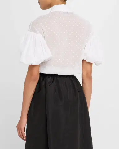 Dice Kayek Polka-Dot Puff-Sleeve Button-Down Shirt | Thumbnail 3 Dice Kayek Polka-Dot Puff-Sleeve Button-Down Shirt | Thumbnail 3