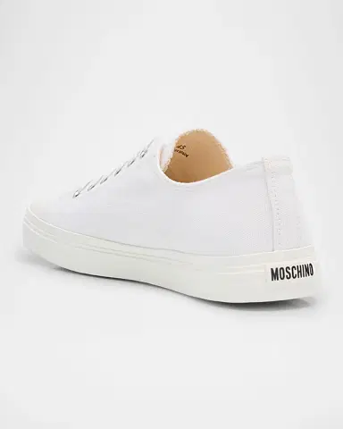 MOSCHINO Men's Canvas Low-Top Sneakers | Thumbnail 4 MOSCHINO Men's Canvas Low-Top Sneakers | Thumbnail 4