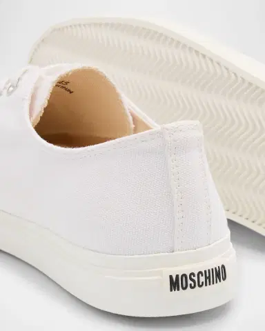 MOSCHINO Men's Canvas Low-Top Sneakers | Thumbnail 5 MOSCHINO Men's Canvas Low-Top Sneakers | Thumbnail 5
